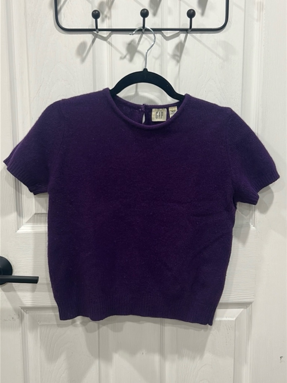 GAP Short Sleeve Crewneck Sweater - Purple